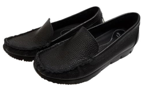 【arui_toe 3950BL ブラック】本革コンフォートスリッポン